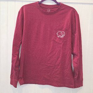 Ivory Ella 100% Cotton Save The Elephants Long Sleeve Front Pocket Tee Shirt